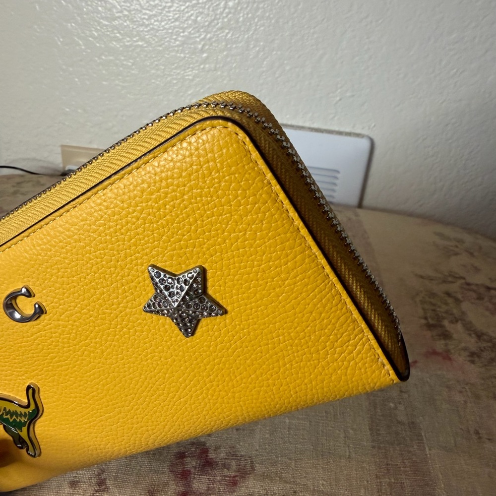 Coach Customized XL Continental Wallet in Canary Yellow - Picture 6 of 8